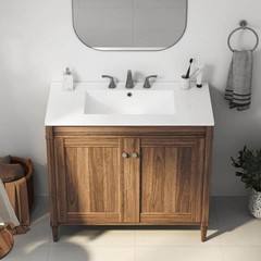 Eridanus Tucson 36″x18″ Vitreous China Vanity Top White Single Sink 3-Hole 8″