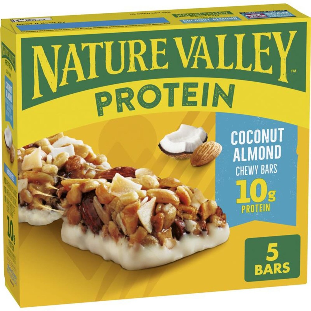 Nature Valley Protein Chewy Snack Bars, Coconut Almond, 5 5 Count (Pack of 1)