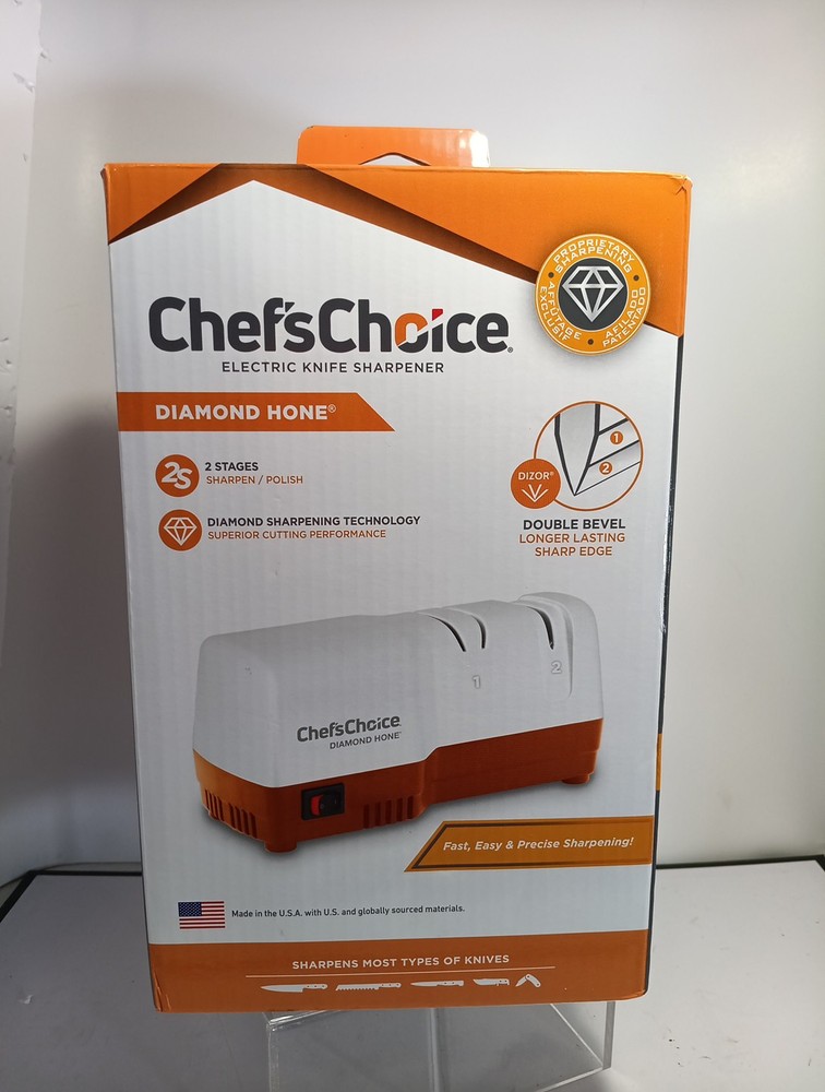 Chef’s Choice Diamond Hone Electric Knife Sharpener D202 2 Stages Orange White