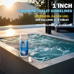 XtremeClear 1″ 99% Trichloro Stabilized Swimming Pool Chlorine Tablets – 1.5lbs