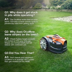 LawnMaster OcuMow™ VBRM601YCM Perimeter Wire Free Robot Lawn Mower Cuts Small