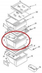 Drawer Compatible Whirlpool 10659082892 1069550710 10659242990 ED5VHEXTQ01
