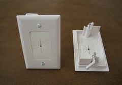 Single 1 Gang Low Voltage Flexible Open Pass HDMI Audio Video Cable Wall Plate