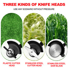 20000mAh Electric Cordless Grass String Trimmer Lawn Edger Weed Wacker Cutter