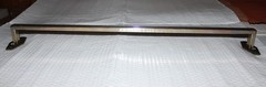 1920’s Antique Towel Bar Solid Nickel Silver / White Brass 3 lb 9 oz 27 5/8 Inch