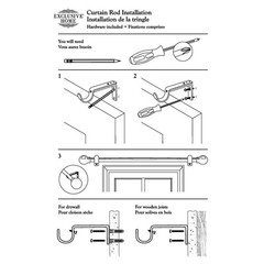Vine Curtain Rod Finial Set Adjustable Iron Silver Floral Design 66-120 inch New