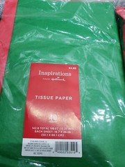 Hallmark – Green & Red Tissue Paper – 40 Count – Lot of Two Packages
