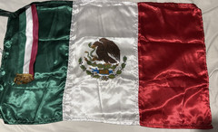 Large Mexico Satin Flag 58×37 Patriotic Mexican Banner Made In Mexico