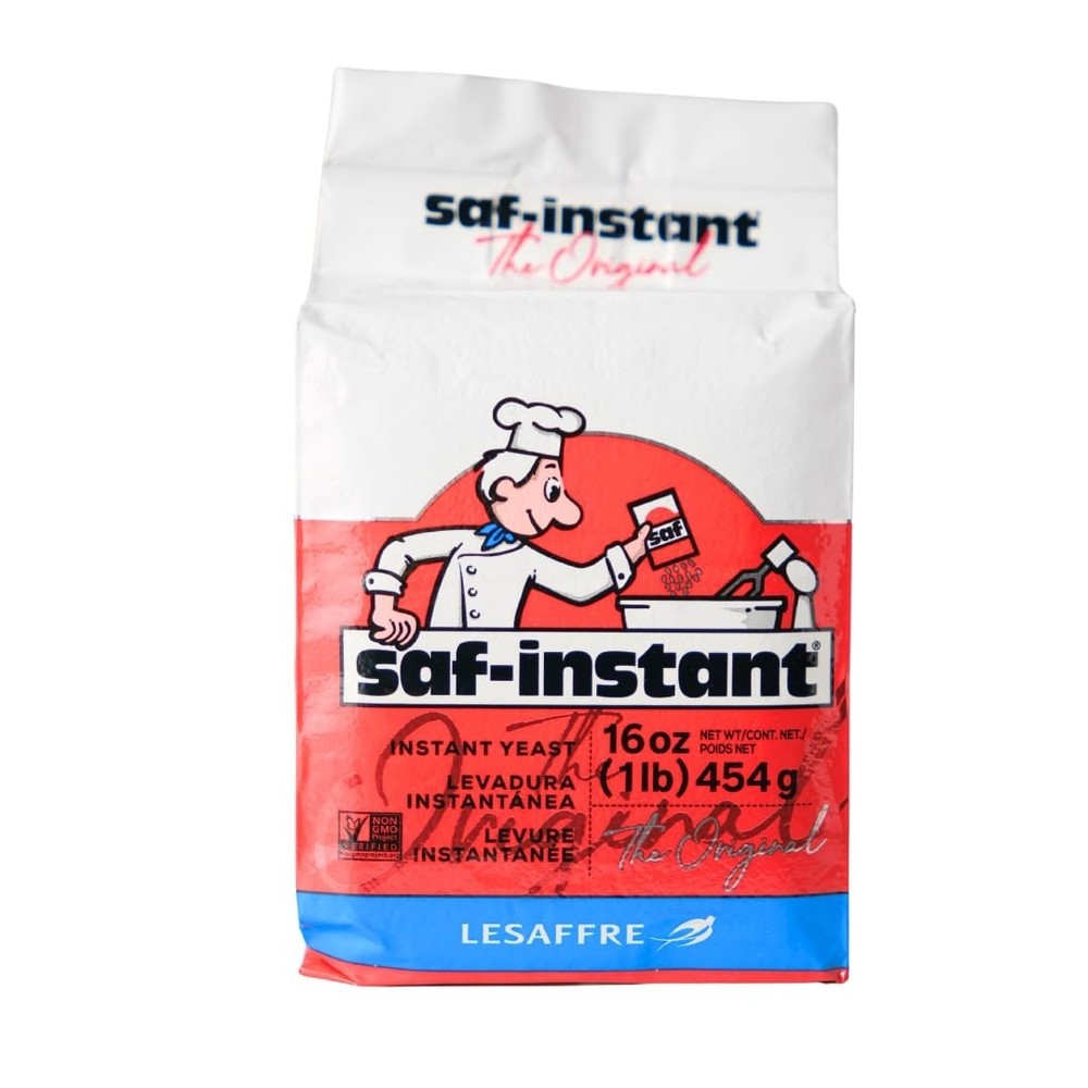 SAF Instant Yeast Red for Baking Cake, Bread and Dough, 16 Ounce (Pack of 1)