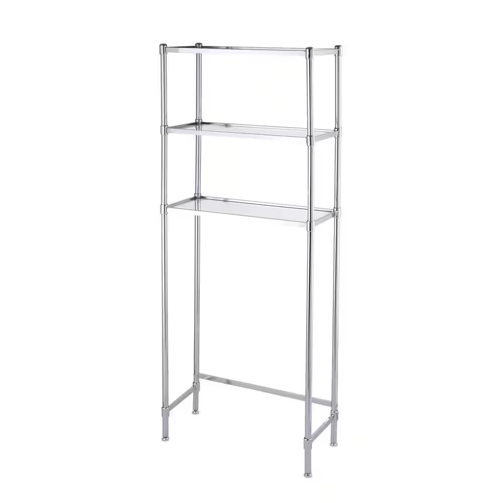 24.25 In. W X 63.5 In. H X 10.75 In. D Silver Over-The-Toilet Storage