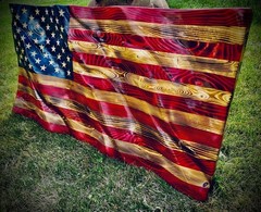Rustic | American Handmade | Waving Wood American Flag Patriotic Wall Decor Gift