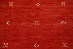 Rust Indian Tribal Style Rug 5×6 Hand-knotted Wool Oriental Carpet for Any Room