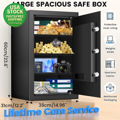 Large Home Safe 4.6 Cuft Fireproof Waterproof Security Box Digital Keypad
