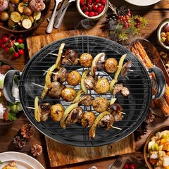Grill Pan with Revolving BBQ Plate disc Asador Griddle Pan for Gas Stove Top