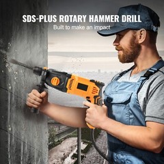 Rotary Hammer Drill Corded Drills 1″ 4 Modes SDS-Plus Chipping Hammers