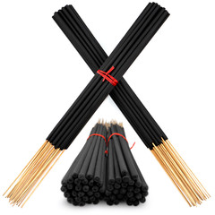 UNSCENTED Jumbo Incense Sticks 19″ Long Charcoal Black Extra Large Bulk