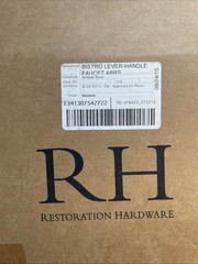 RH Restoration Hardware Bistro Lever Handle Wide Spread Faucet Aged Brass 057