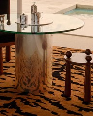 Nordic Knots Tiger Rust Black Rug New Zealand Wool Hand-Loomed Plush Print Rug