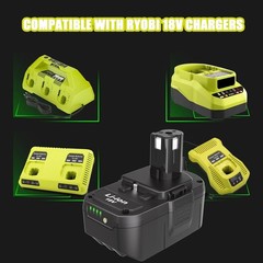 2 Pack 18V 8.0Ah Battery & Dual Charger Kit for Ryobi 18 Volt One+ Batteries