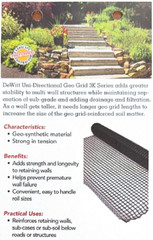 DeWitt Biaxial GeoGrid (multiple sizes and strengths)