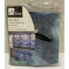 Vinyl Riverbed Shower Curtain Bathroom Eagles Rustic at Home with Meijer 70×72