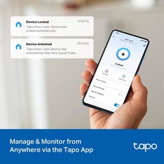 TP-Link – Tapo DL100 Smart Wi-Fi Deadbolt Door Lock Keyless Tactile Buttons…