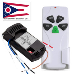 Ceiling Fan Remote Control Replacement for Harbor Breeze Hampton 3 Speed Dimmer