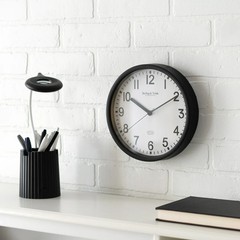 Mainstays Basic Indoor 8.78″ Black Analog Round Modern Wall Clock