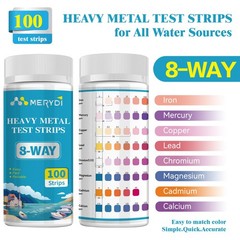 Heavy Metals Water Test Strips (8 Tests) – 100ct Home Testing Kit for…
