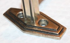 1920’s Antique Towel Bar Solid Nickel Silver / White Brass 3 lb 9 oz 27 5/8 Inch