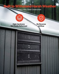 VEVOR 12 in Shutter Exhaust Fan with Speed Controller Wall Mount for Shed