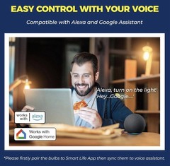 Lightinginside E12 Smart Light Bulb 60W Alexa Google SmartLife No Hub Required