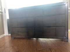 Modern 7 Drawer Dresser Espresso Brown – Local Pickup Only