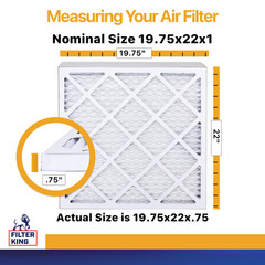 Filter King 19.75x22x1 Air Filter 6-PACK MERV 13 Actual Size 19.75 x 22 x .75″