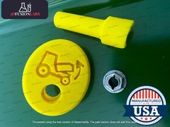 Fits John Deere 1025r 2025r 1023e hood latch button release GREEN BLACK YELLOW