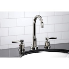 Fauceture Concord Widespread Bathroom Faucet with Pop-Up Drain, Polished Nickel