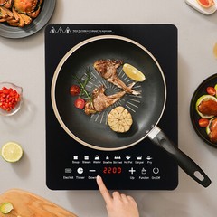 2200W Portable Kitchen Countertop Induction Cooktop Burner Electric Hot Stove