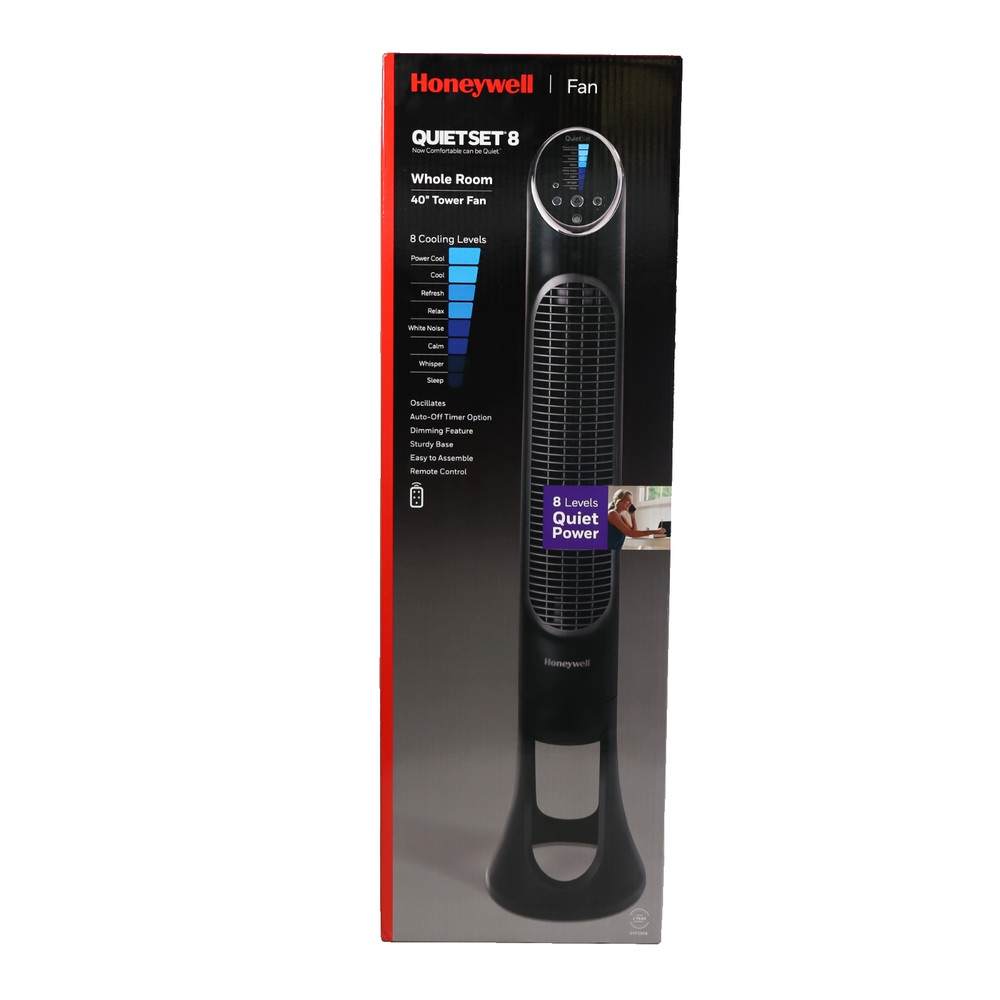 Honeywell 40″ Oscillating Tower Fan, 30ft Air Circulation Power, 8 Speed HYF290B