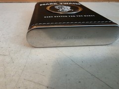 MARK TWAIN BLACK LEATHER FLASK None Better for the Money 8 oz Stainless Steel