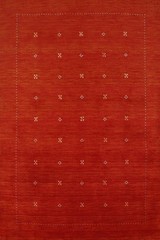 Rust Indian Tribal Style Rug 5×6 Hand-knotted Wool Oriental Carpet for Any Room