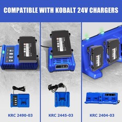 2 Pack 24V 3.0Ah for Kobalt 24 Volt Max Lithium-ion Battery KB624-03 KB524-03