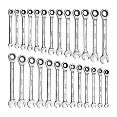 VEVOR Combination Wrench Set Ratcheting Wrench Set 26-Piece SAE Metric Repairs