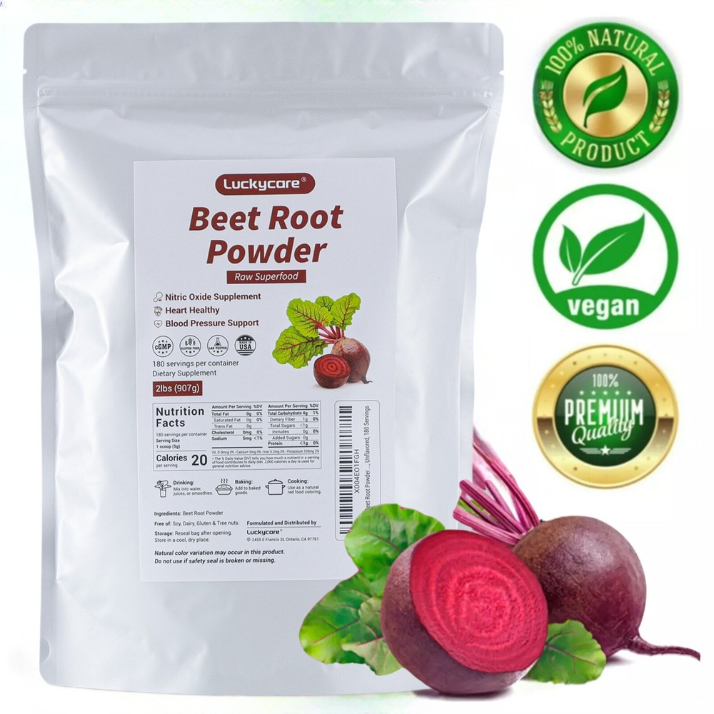 2LBS Organic Beet Root Powder Non-GMO Nitric Oxide Superfood Supplement