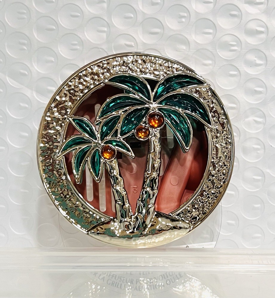 BATH & BODY WORKS PALM TREES SCENTPORTABLE HOLDER VENT VISOR CLIP CAR FRESHENER