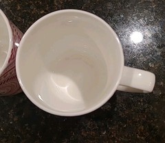 SET OF 2 Portobello by Design Love, Hearts Bone China 18 oz Coffee Mugs. Pink