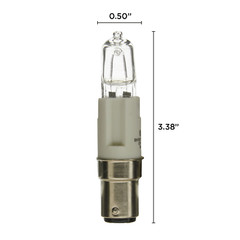 REPLACES Holkotter Osram 64475 Sylvania 18858 DC Bayonet BA15d 100W 120V Clear
