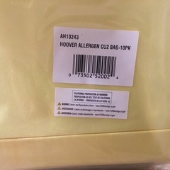 Hoover Hushtone Allergen Filtration Vacuum Bags #AH10243 Pack Of 10 Free Ship