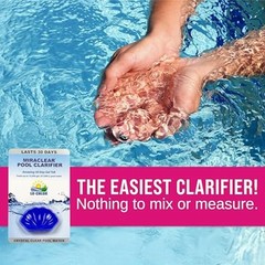 Lo-Chlor Miraclear Pool Clarifier – 30 Days Crystal Clear Water, 1.4 Oz Tablet