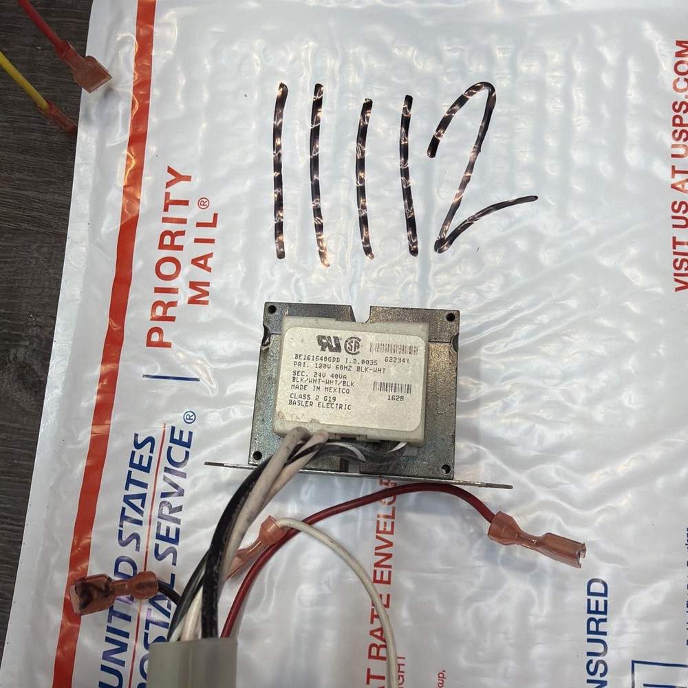 OEM RUUD RHEEM 120v 60hz / 24v 40va TRANSFORMER BE161640GDD 0035