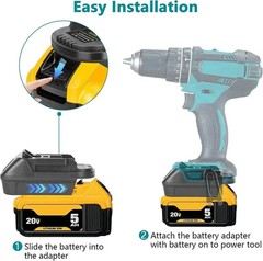 Battery Adapter for Milwaukee 18V Battery Convert to for Makita 18V Tool DM18M